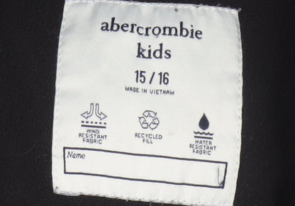 Abercrombie Kids Girls Black 15-16 Padded Puffer Waistcoat Vest