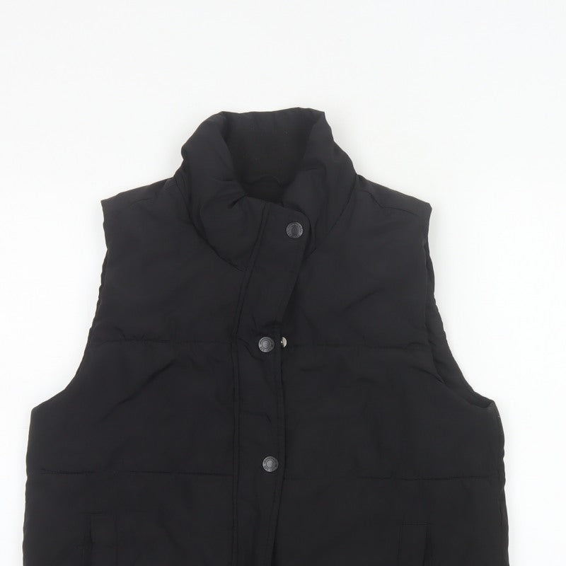 Abercrombie Kids Girls Black 15-16 Padded Puffer Waistcoat Vest