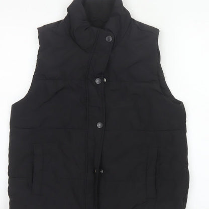 Abercrombie Kids Girls Black 15-16 Padded Puffer Waistcoat Vest