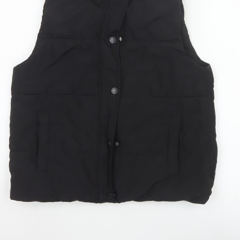 Abercrombie Kids Girls Black 15-16 Padded Puffer Waistcoat Vest