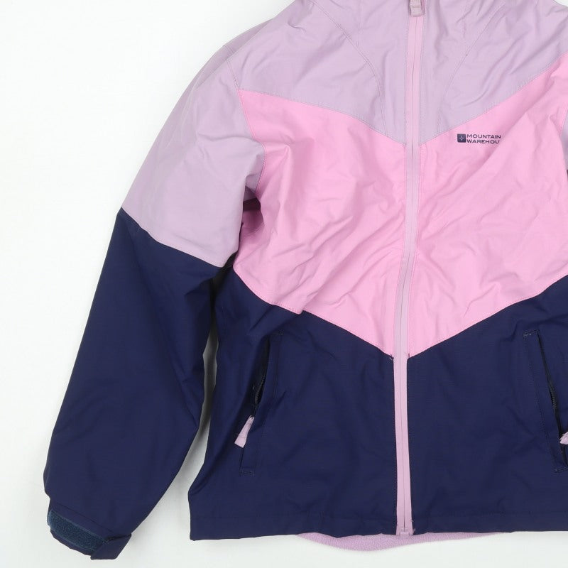 Mountain Warehouse Girls Pink Purple 9-10 Years Hooded Ski Jacket