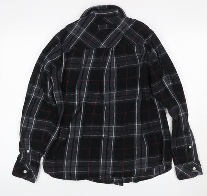 Charles Wilson Men’s Black Plaid Flannel Button-Down Shirt M