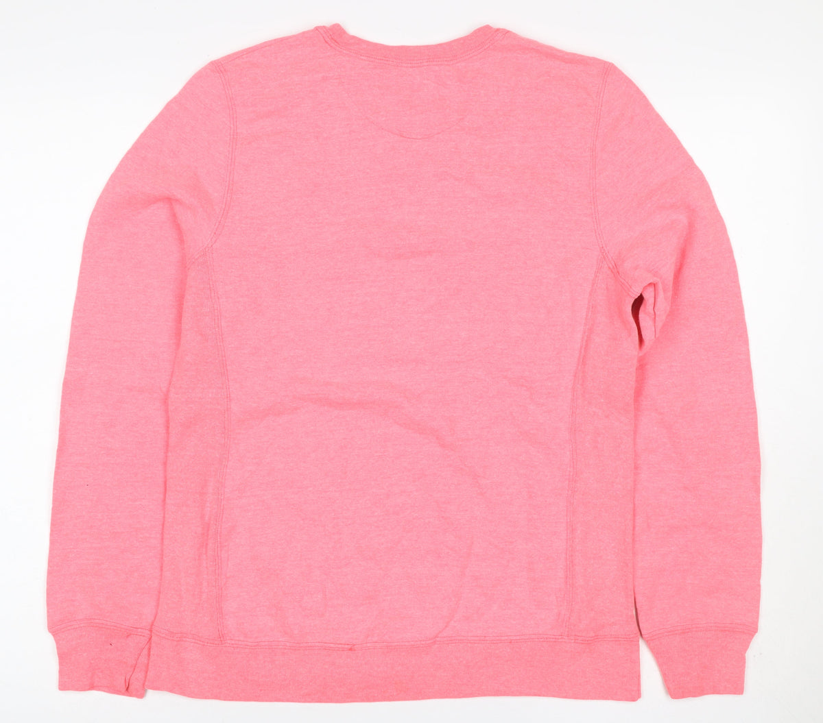 Champion Women Pink M Logo Crew Neck Pullover Sweatshirt Cotton Blend