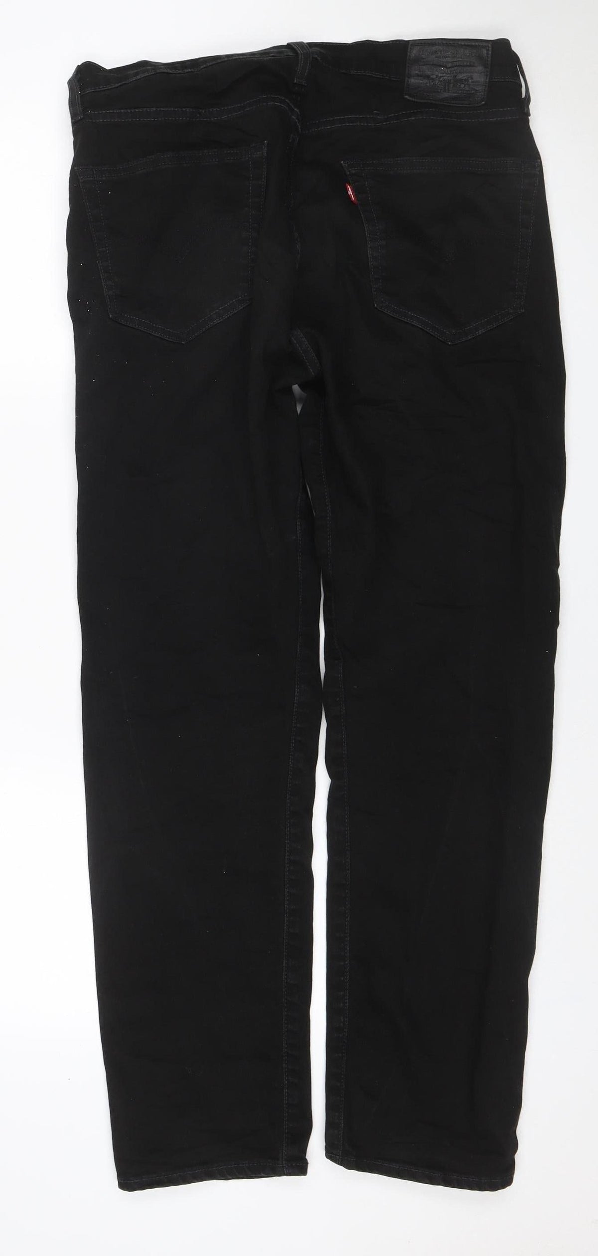Levi's Men's Black W34 L32 Straight Stretch 5-Pocket Jeans