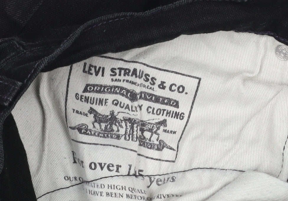 Levi's Men's Black W34 L32 Straight Stretch 5-Pocket Jeans