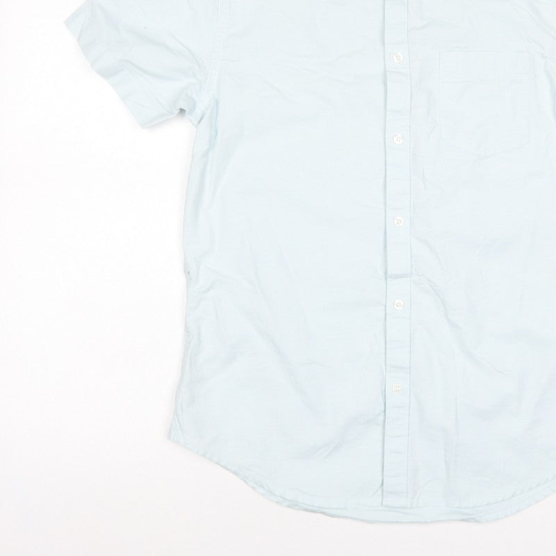Burton Menswear Men’s Blue M Tailored Short Sleeve Button-Up Shirt