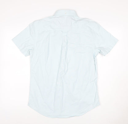Burton Menswear Men’s Blue M Tailored Short Sleeve Button-Up Shirt