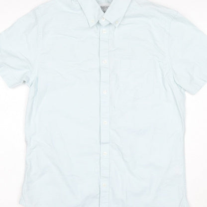 Burton Menswear Men’s Blue M Tailored Short Sleeve Button-Up Shirt