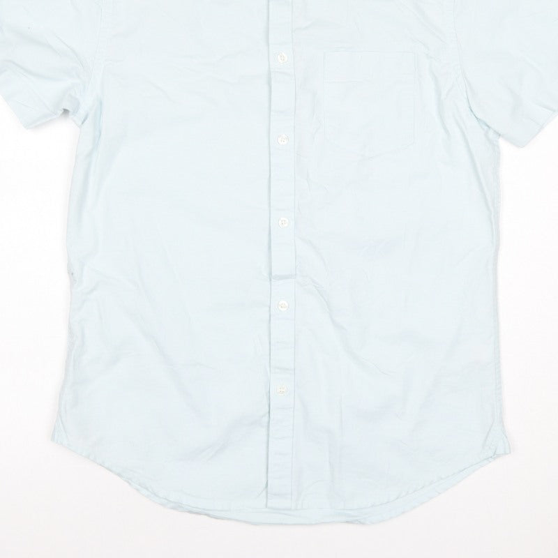 Burton Menswear Men’s Blue M Tailored Short Sleeve Button-Up Shirt