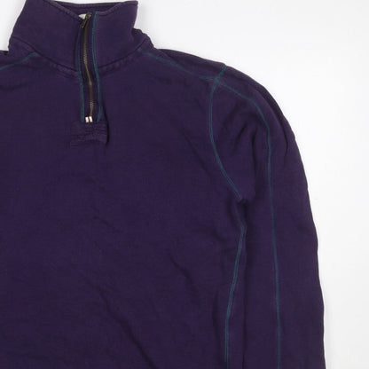 Aeropostale Men’s Purple S 1/4 Zip High Neck Pullover Sweatshirt