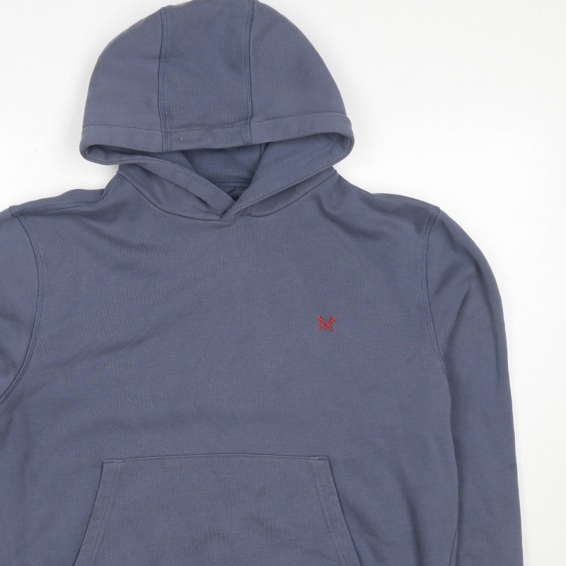 Crew Clothing Company Men’s Blue XL Pullover Hoodie Logo Fleece
