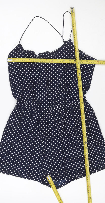 Zara Trafaluc Women Blue Polka Dot Mini Wrap Skirt UK 12