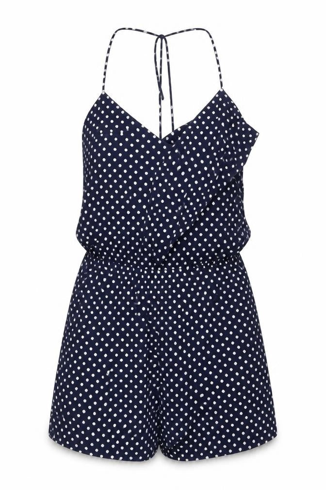 Zara Trafaluc Women Blue Polka Dot Mini Wrap Skirt UK 12