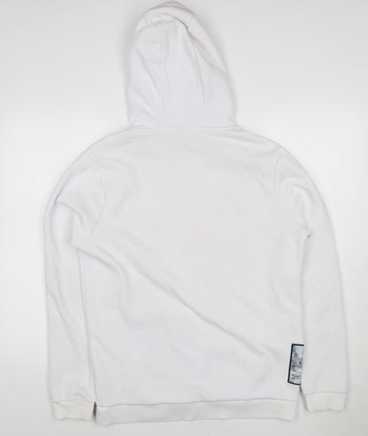Supply & Demand Men's White M Pullover Hoodie Graphic Print Pockets
