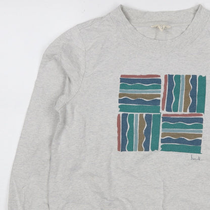 Seasalt Cornwall Women’s Grey UK 14 Organic Cotton Graphic Sweatshirt
