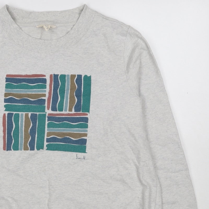 Seasalt Cornwall Women’s Grey UK 14 Organic Cotton Graphic Sweatshirt