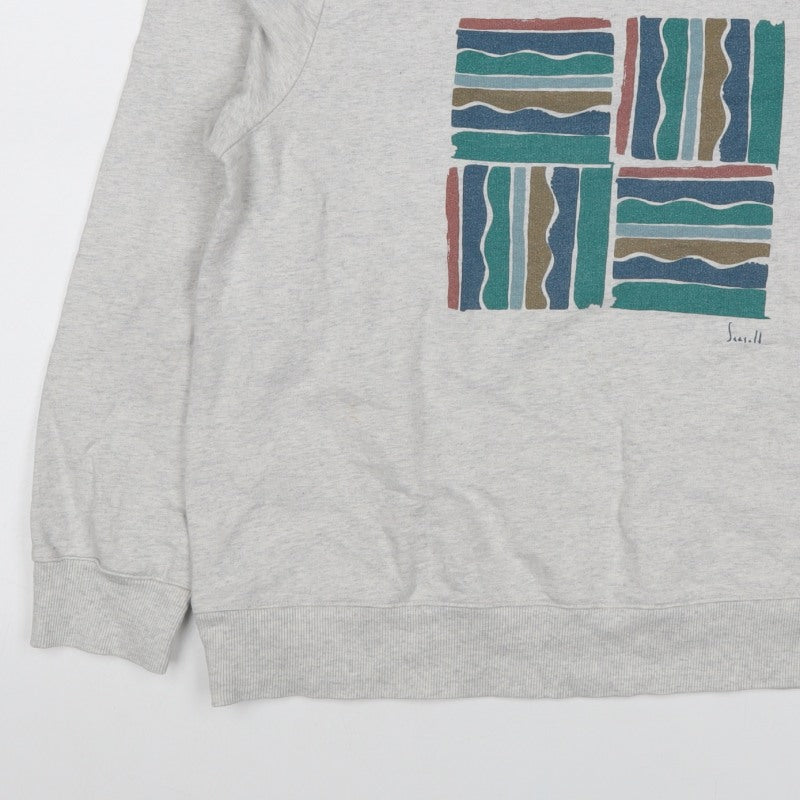 Seasalt Cornwall Women’s Grey UK 14 Organic Cotton Graphic Sweatshirt