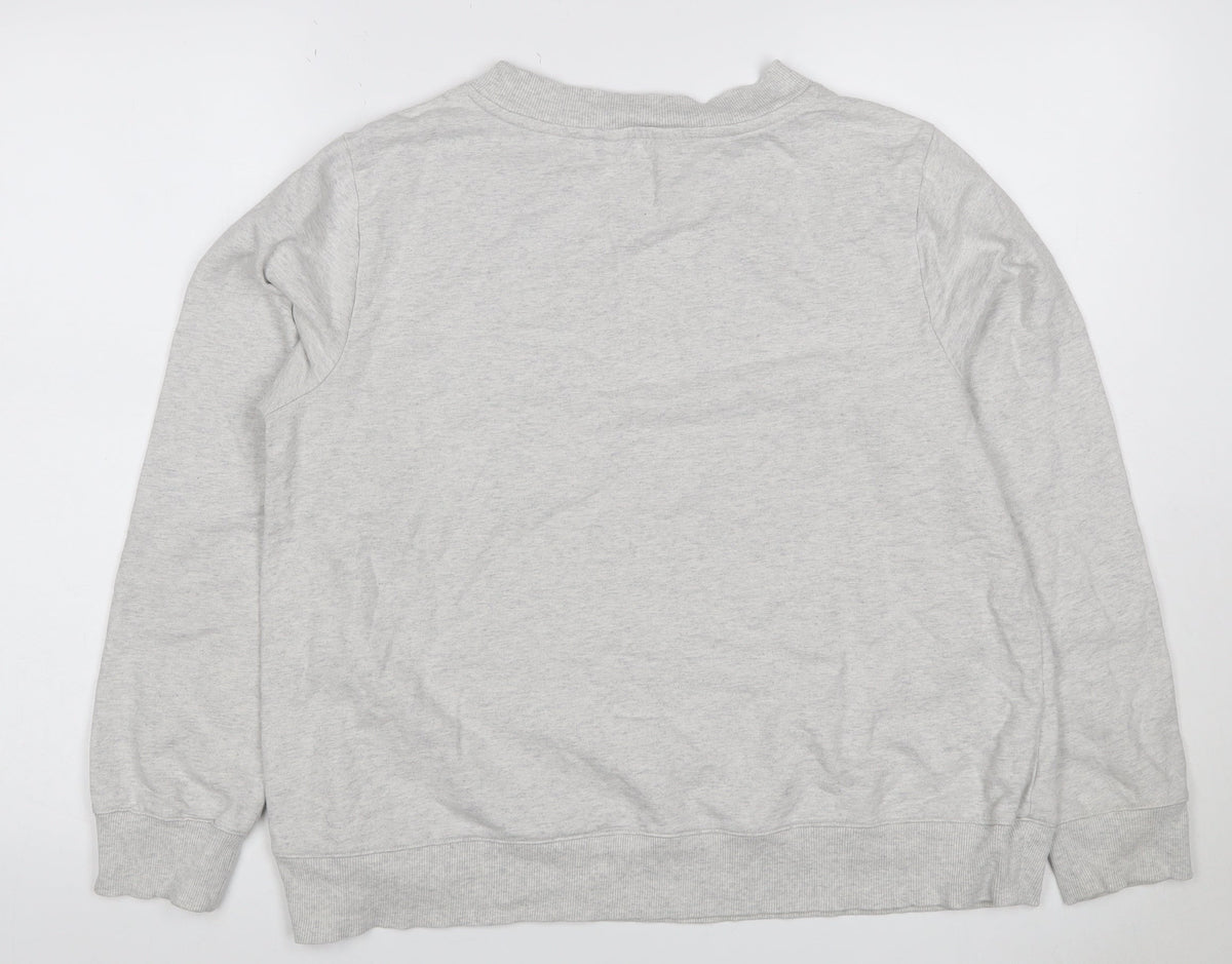 Seasalt Cornwall Women’s Grey UK 14 Organic Cotton Graphic Sweatshirt