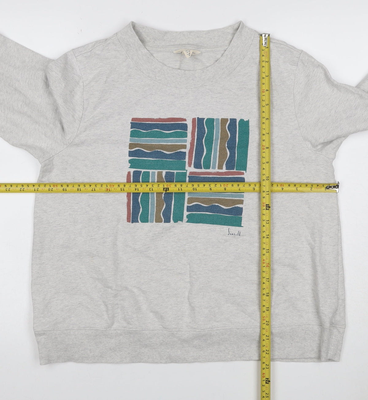 Seasalt Cornwall Women’s Grey UK 14 Organic Cotton Graphic Sweatshirt