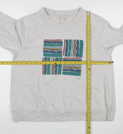 Seasalt Cornwall Women’s Grey UK 14 Organic Cotton Graphic Sweatshirt