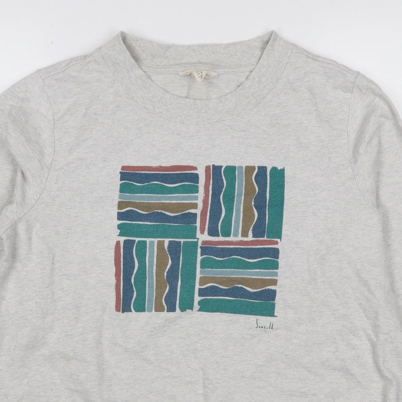 Seasalt Cornwall Women’s Grey UK 14 Organic Cotton Graphic Sweatshirt