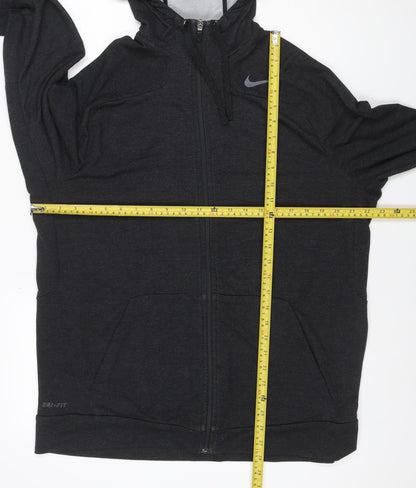 Nike Women’s Black L Dri-FIT Full Zip Hooded Hoodie Sportswear