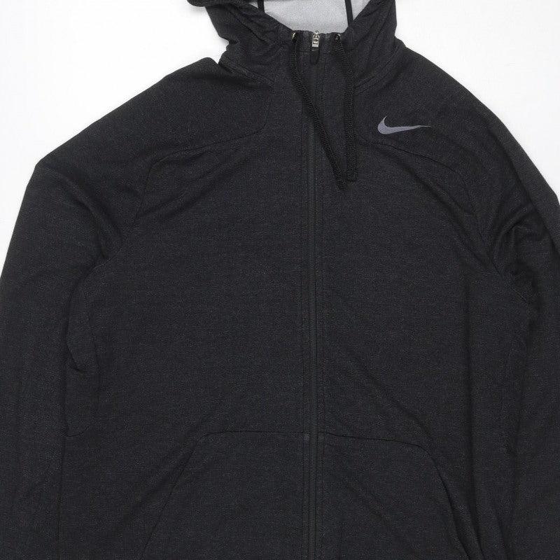 Nike Women’s Black L Dri-FIT Full Zip Hooded Hoodie Sportswear