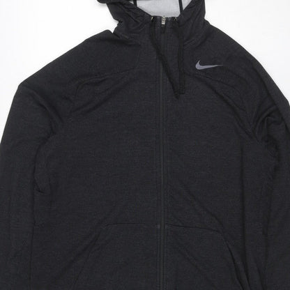 Nike Women’s Black L Dri-FIT Full Zip Hooded Hoodie Sportswear