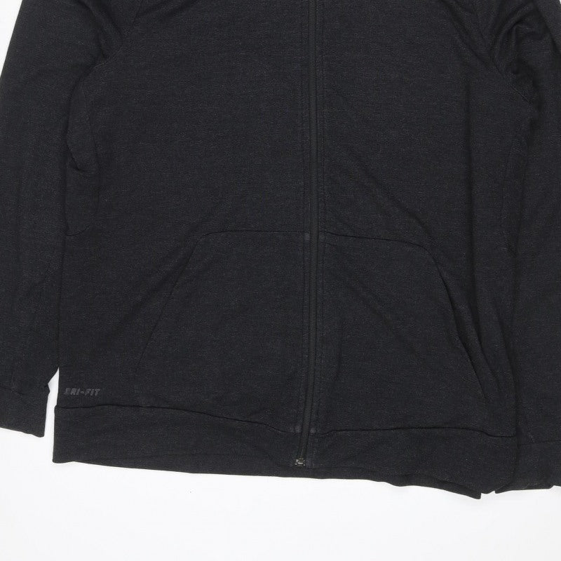 Nike Women’s Black L Dri-FIT Full Zip Hooded Hoodie Sportswear