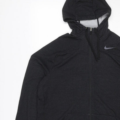 Nike Women’s Black L Dri-FIT Full Zip Hooded Hoodie Sportswear