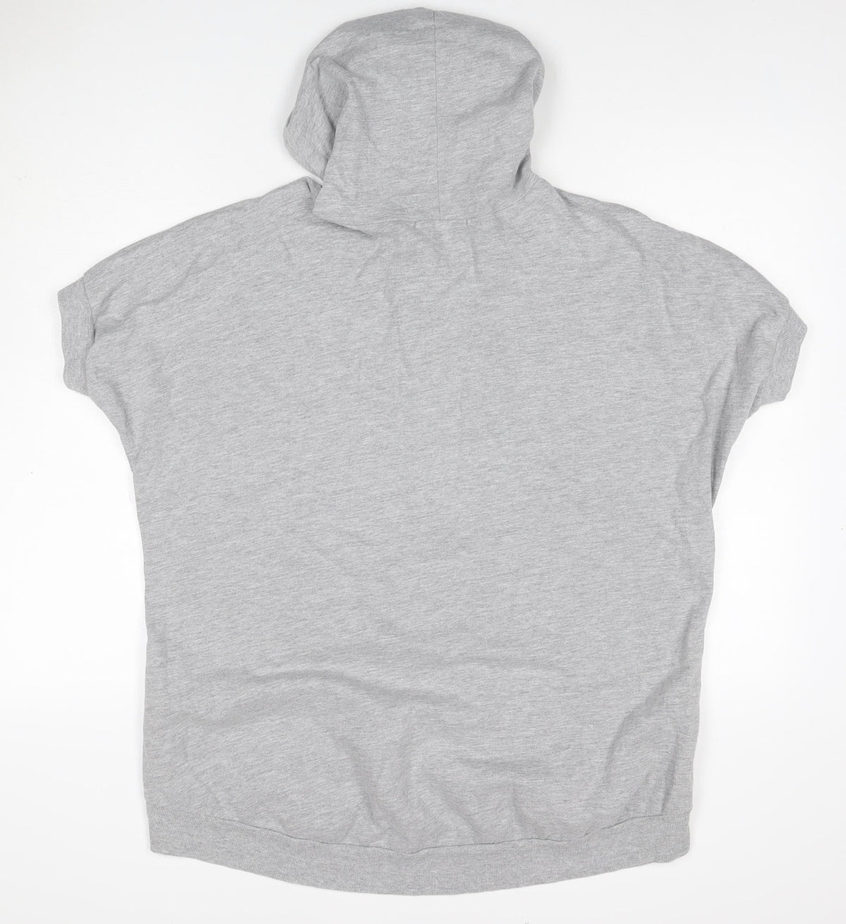 Truly Madly Deeply Women Grey M Full Zip Short Sleeve Hooded Hoodie