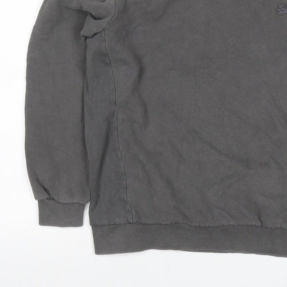 Superdry Men’s Grey S Crew Neck Pullover Sweatshirt Logo Cotton