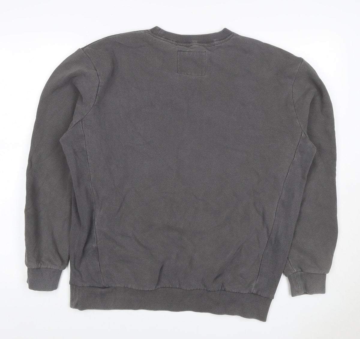 Superdry Men’s Grey S Crew Neck Pullover Sweatshirt Logo Cotton