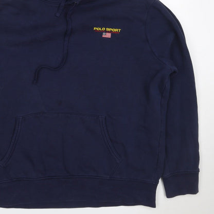 Polo Sport Ralph Lauren Men’s Blue XL Pullover Hoodie USA Logo