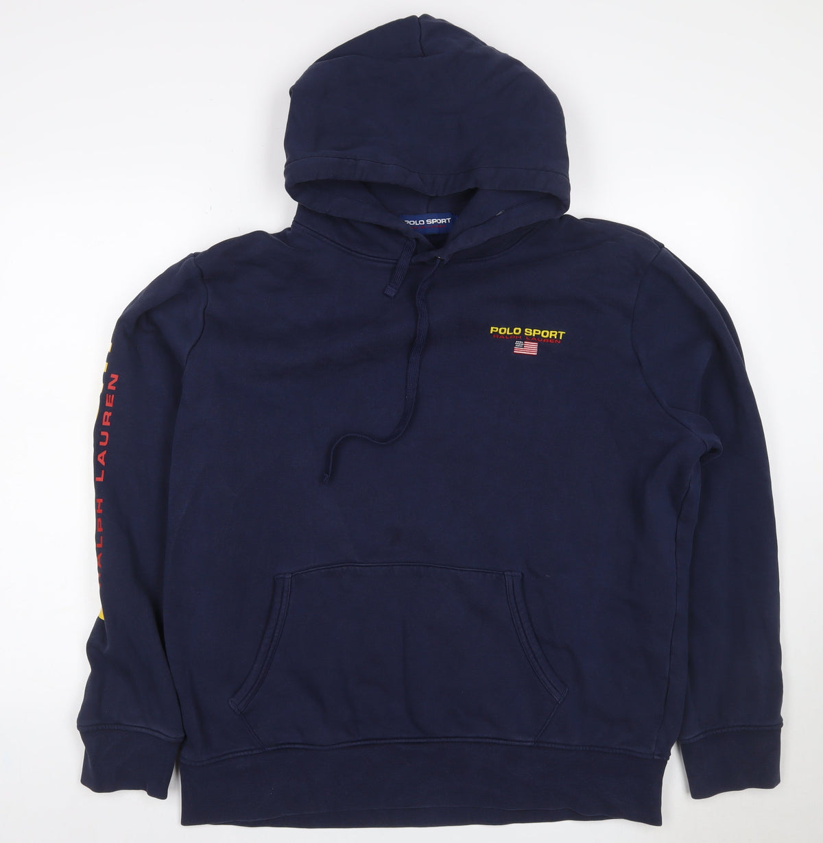 Polo Sport Ralph Lauren Men’s Blue XL Pullover Hoodie USA Logo