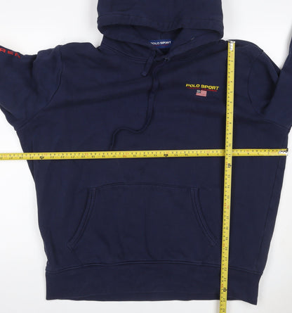 Polo Sport Ralph Lauren Men’s Blue XL Pullover Hoodie USA Logo
