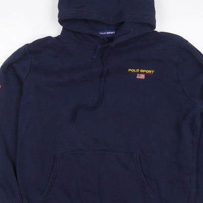 Polo Sport Ralph Lauren Men’s Blue XL Pullover Hoodie USA Logo