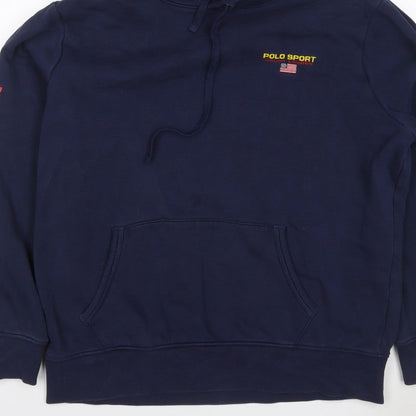 Polo Sport Ralph Lauren Men’s Blue XL Pullover Hoodie USA Logo