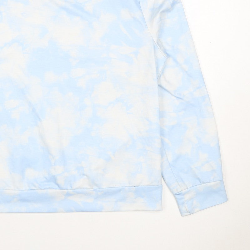 QED London Women’s Blue Tie Dye Crew Neck Pullover Sweatshirt M