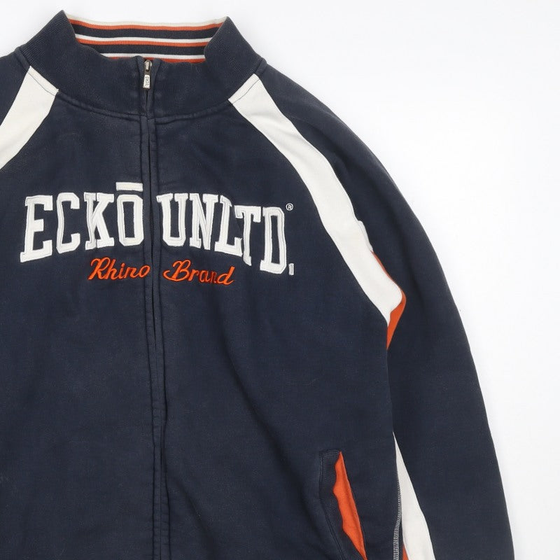 Ecko Unltd. Men’s Navy L Full Zip Logo Track Sweatshirt