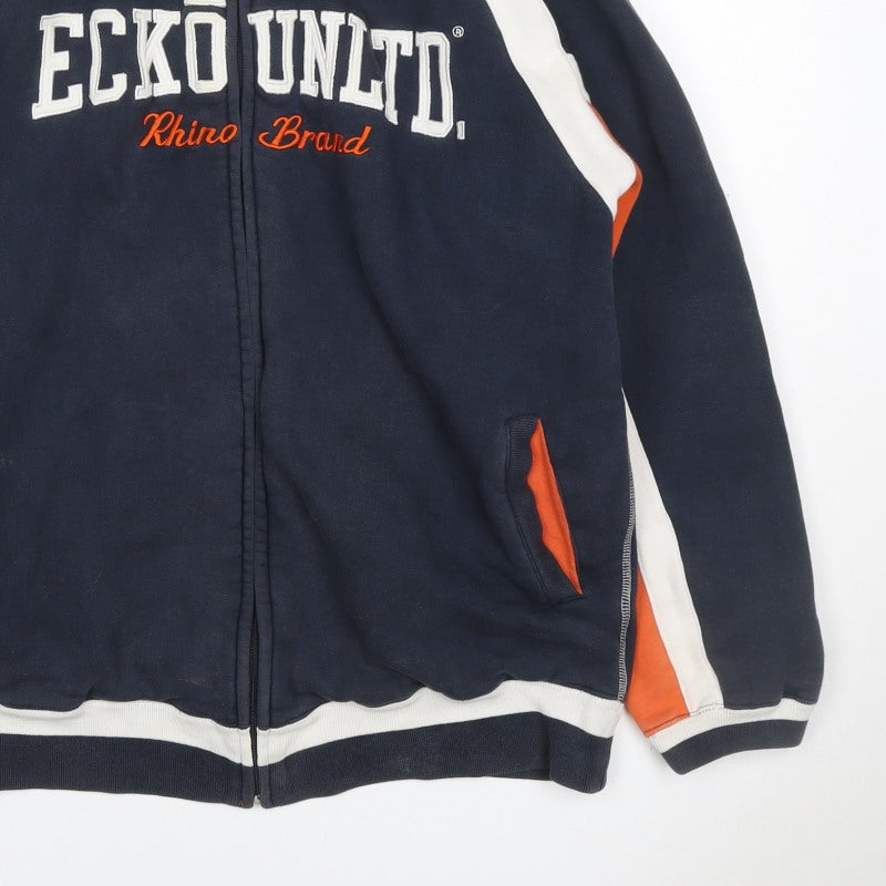 Ecko Unltd. Men’s Navy L Full Zip Logo Track Sweatshirt