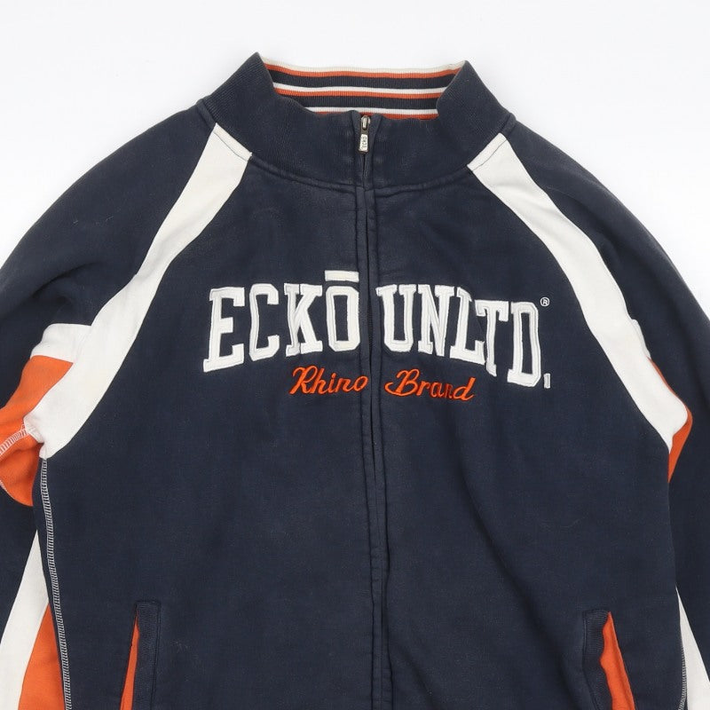 Ecko Unltd. Men’s Navy L Full Zip Logo Track Sweatshirt