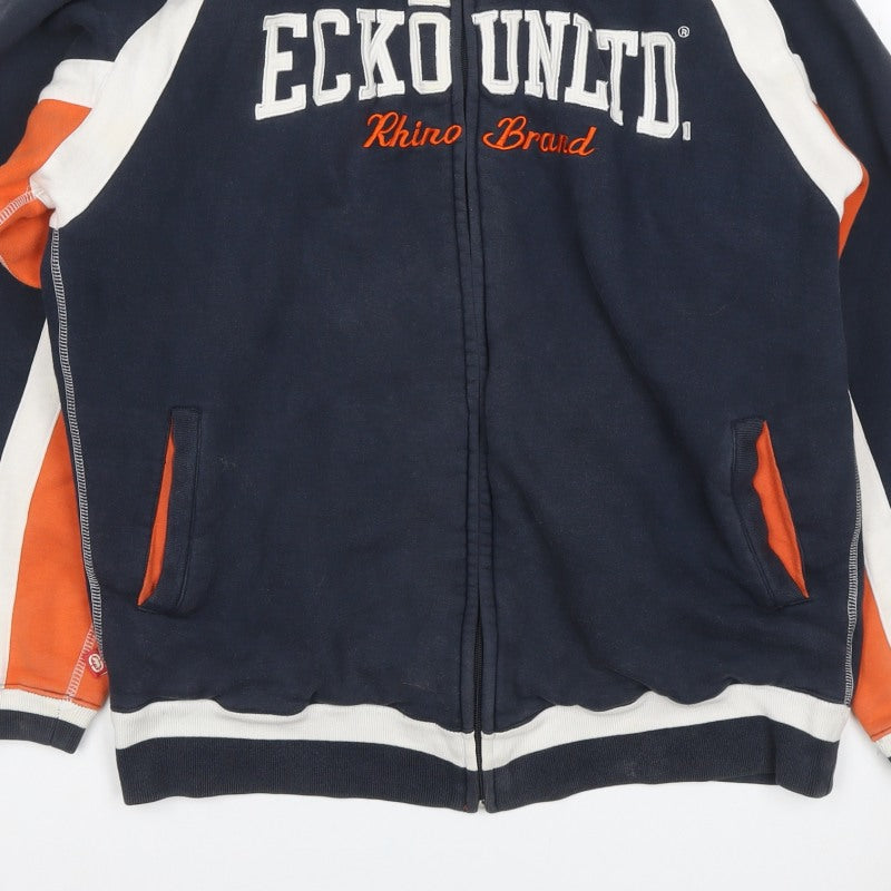 Ecko Unltd. Men’s Navy L Full Zip Logo Track Sweatshirt