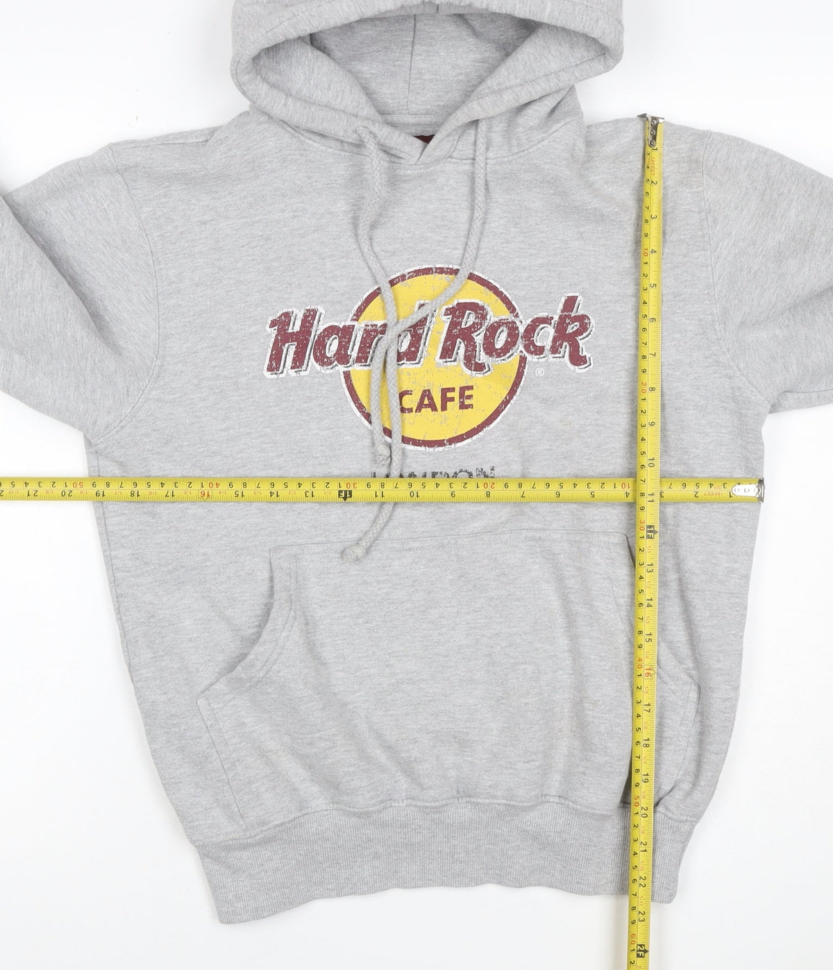 Hard Rock Cafe London Men Grey M Pullover Logo Hoodie