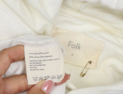 Folk Men’s Ivory L Pullover Hoodie Logo Cotton Blend