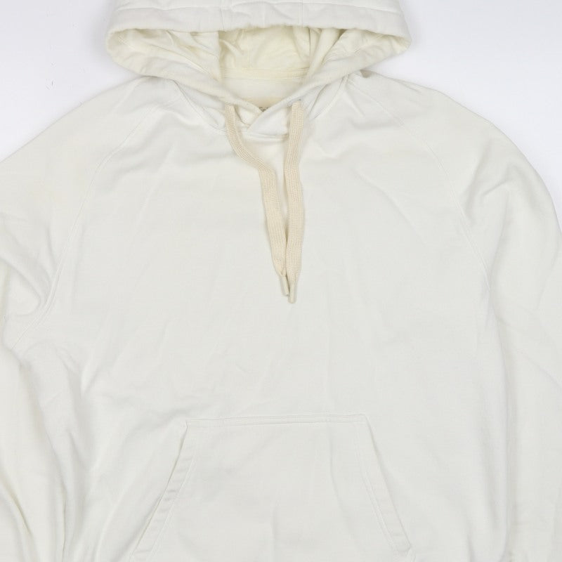 Folk Men’s Ivory L Pullover Hoodie Logo Cotton Blend