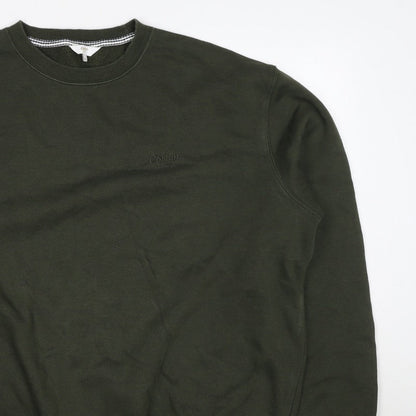 Cotton Traders Men’s Green XL Crew Neck Logo Pullover Sweatshirt