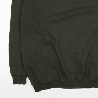 Cotton Traders Men’s Green XL Crew Neck Logo Pullover Sweatshirt