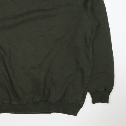 Cotton Traders Men’s Green XL Crew Neck Logo Pullover Sweatshirt