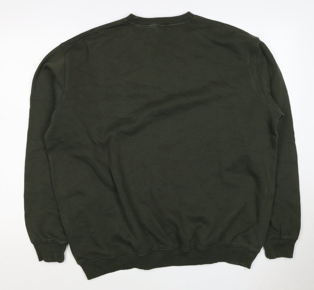 Cotton Traders Men’s Green XL Crew Neck Logo Pullover Sweatshirt